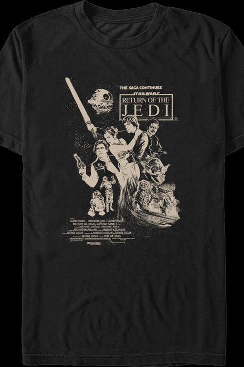 Return Of The Jedi Vintage Poster Star Wars T-Shirtmain product image