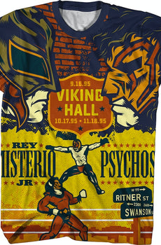 Rey Misterio Jr vs Psychosis Sublimation Luchador Shirt