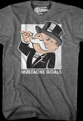 Rich Uncle Pennybags Mustache Goals Monopoly T-Shirt