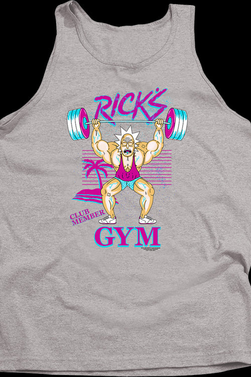 Rick's Gym Rick And Morty Tank Topmain product image