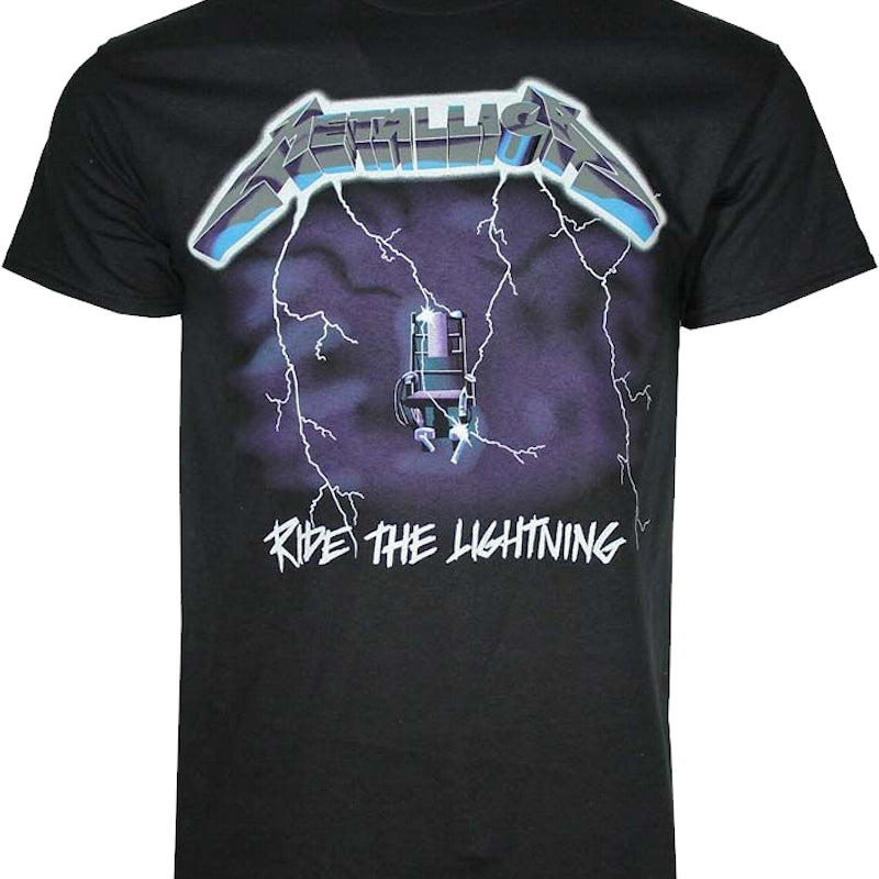 Maglietta Ufficiale Metallica Ride The Lightning - Band Logo - Uomo - Colore Bianco - 5