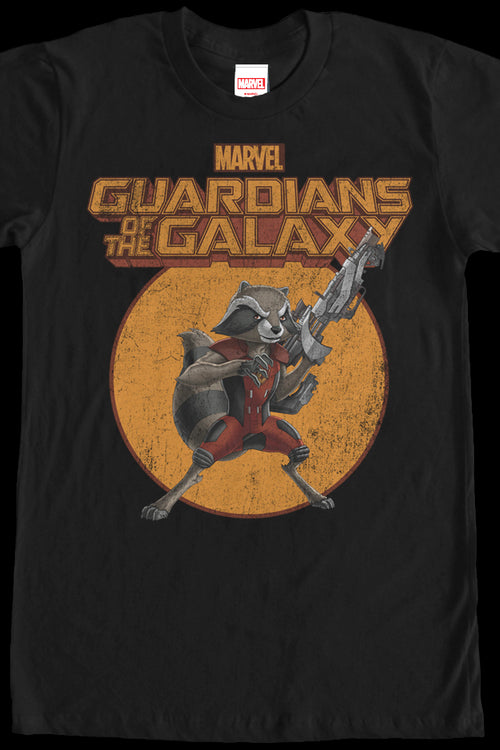 Rocket Raccoon Action Pose Guardians of the Galaxy T-Shirtmain product image