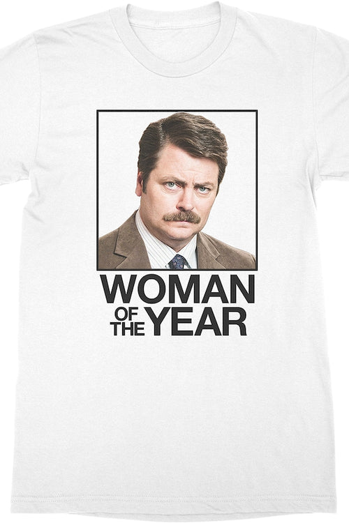 Ron Swanson Woman of the Year Parks and Recreation T-Shirtmain product image