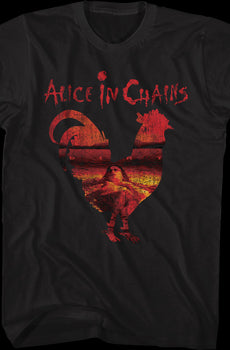 Rooster Silhouette Alice In Chains T-Shirt
