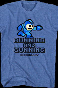 Running And Gunning Mega Man T-Shirt