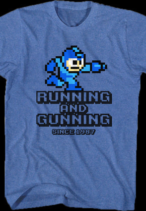 Running And Gunning Mega Man T-Shirt