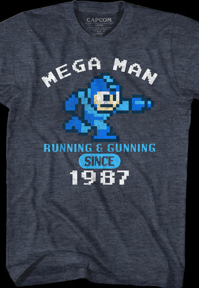 Running & Gunning Since 1987 Mega Man T-Shirt