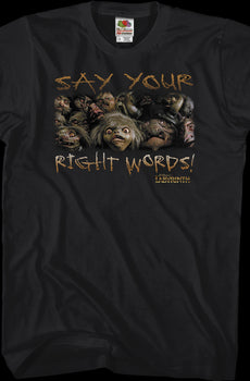 Say Your Right Words Labyrinth Shirt