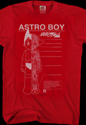Schematic Astro Boy T-Shirt