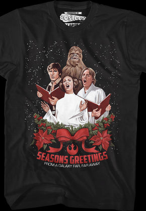 Seasons Greetings From A Galaxy Far, Far Away Star Wars T-Shirt
