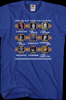 Select Your Villain Justice League T-Shirt