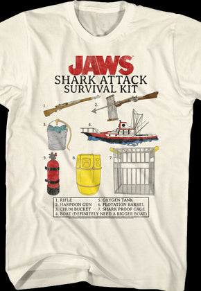 Shark Attack Survival Kit Jaws T-Shirt