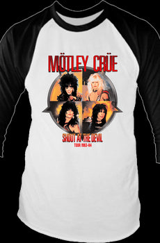 Shout At The Devil Motley Crue Raglan Baseball Shirt