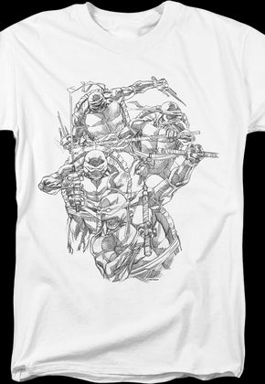 Sketches Teenage Mutant Ninja Turtles T-Shirt