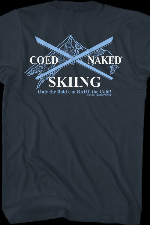 Skiing Coed Naked T-Shirtmain product image