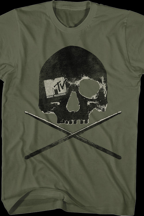 Skull And Drum Sticks MTV Shirtmain product image