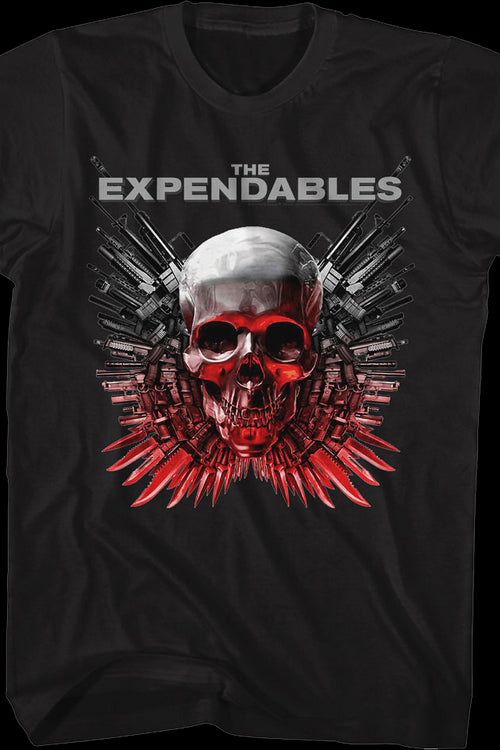 Skull And Guns Logo Expendables T-Shirtmain product image