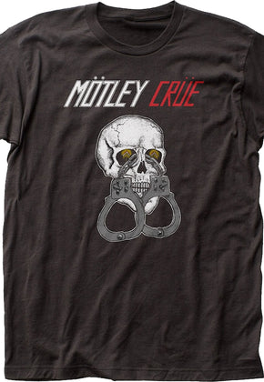 Black Skull And Handcuffs Motley Crue T-Shirt