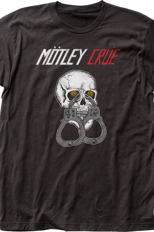 Black Skull And Handcuffs Motley Crue T-Shirtmain product image