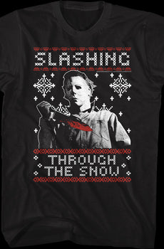 Slashing Through The Snow Halloween T-Shirt