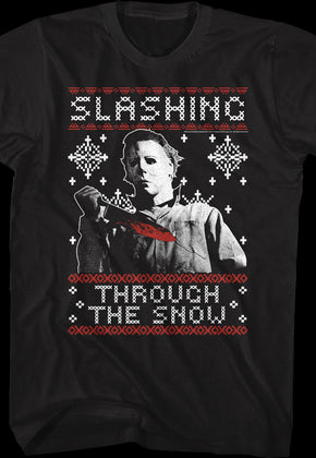 Slashing Through The Snow Halloween T-Shirt