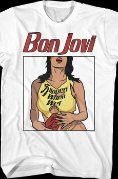 Slippery When Wet Illustration Bon Jovi T-Shirt