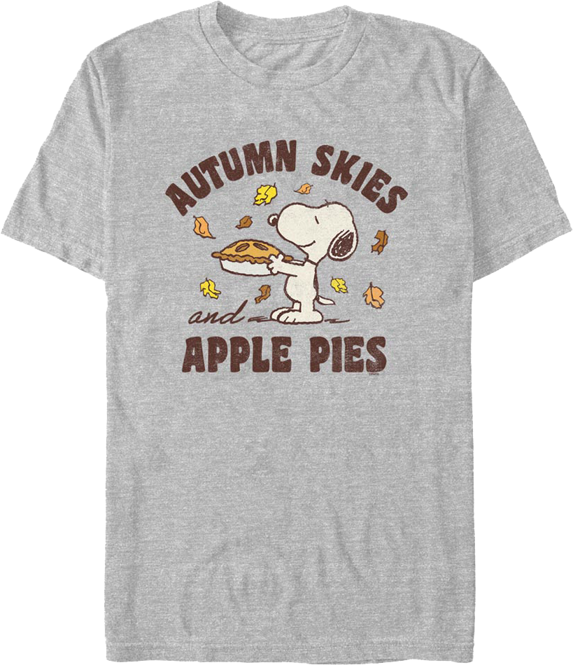 Snoopy Autumn Skies and Apple Pies Peanuts T-Shirt