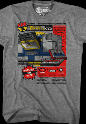 Soundwave Stereo Cassette Transformers T-Shirt