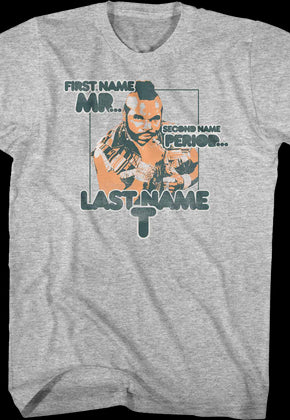 Spell Check Mr. T Shirt