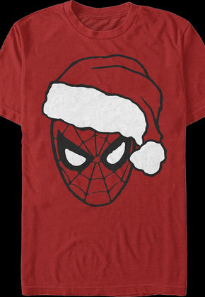 Spider-Man Santa Claus Hat Marvel Comics T-Shirt