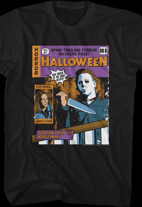 Spine-Tingling Comic Book Cover Halloween T-Shirt