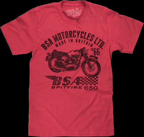 New BSA Motorcycle T-Shirt's Officially Licensed & Authentic Apparel