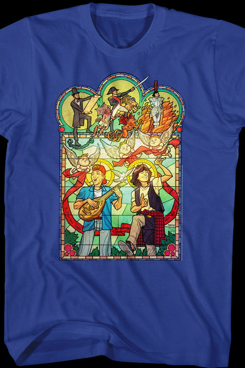 Stained Glass Bill and Ted's Excellent Adventure T-Shirtmain product image