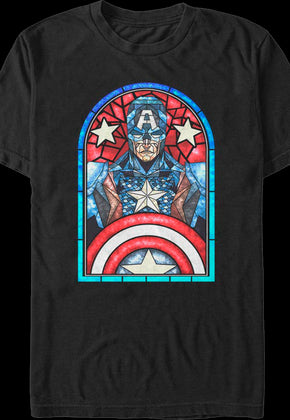 Stained Glass Captain America T-Shirt