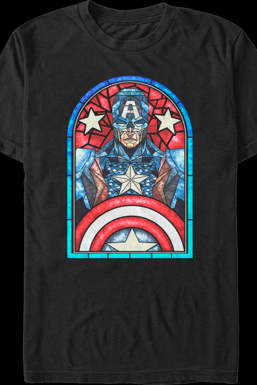 Stained Glass Captain America T-Shirtmain product image