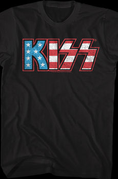 Stars And Stripes Logo KISS T-Shirt
