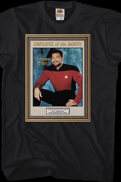 Star Trek Commander Riker Employee of the Month T-Shirtmain product image