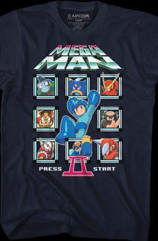 Start Screen Mega Man II T-Shirt
