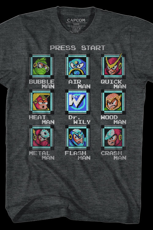 Start Screen Mega Man T-Shirtmain product image
