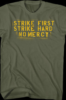 Strike First Strike Hard No Mercy Karate Kid Shirt