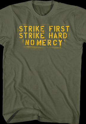 Strike First Strike Hard No Mercy Karate Kid Shirt