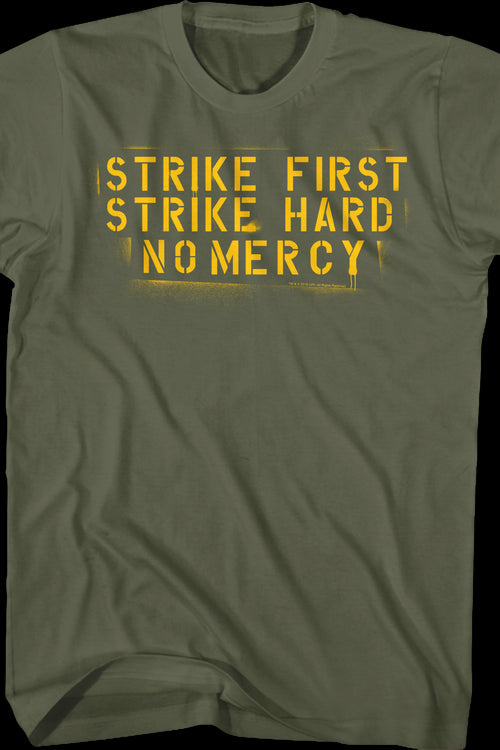 Strike First Strike Hard No Mercy Karate Kid Shirtmain product image