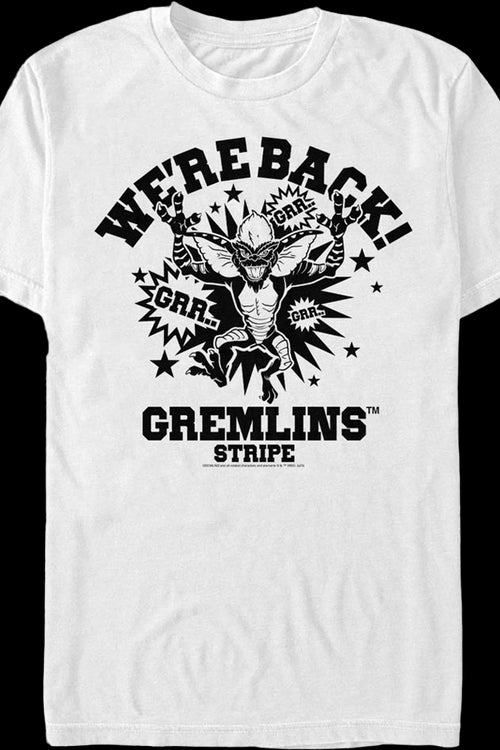 Stripe We're Back Gremlins T-Shirtmain product image
