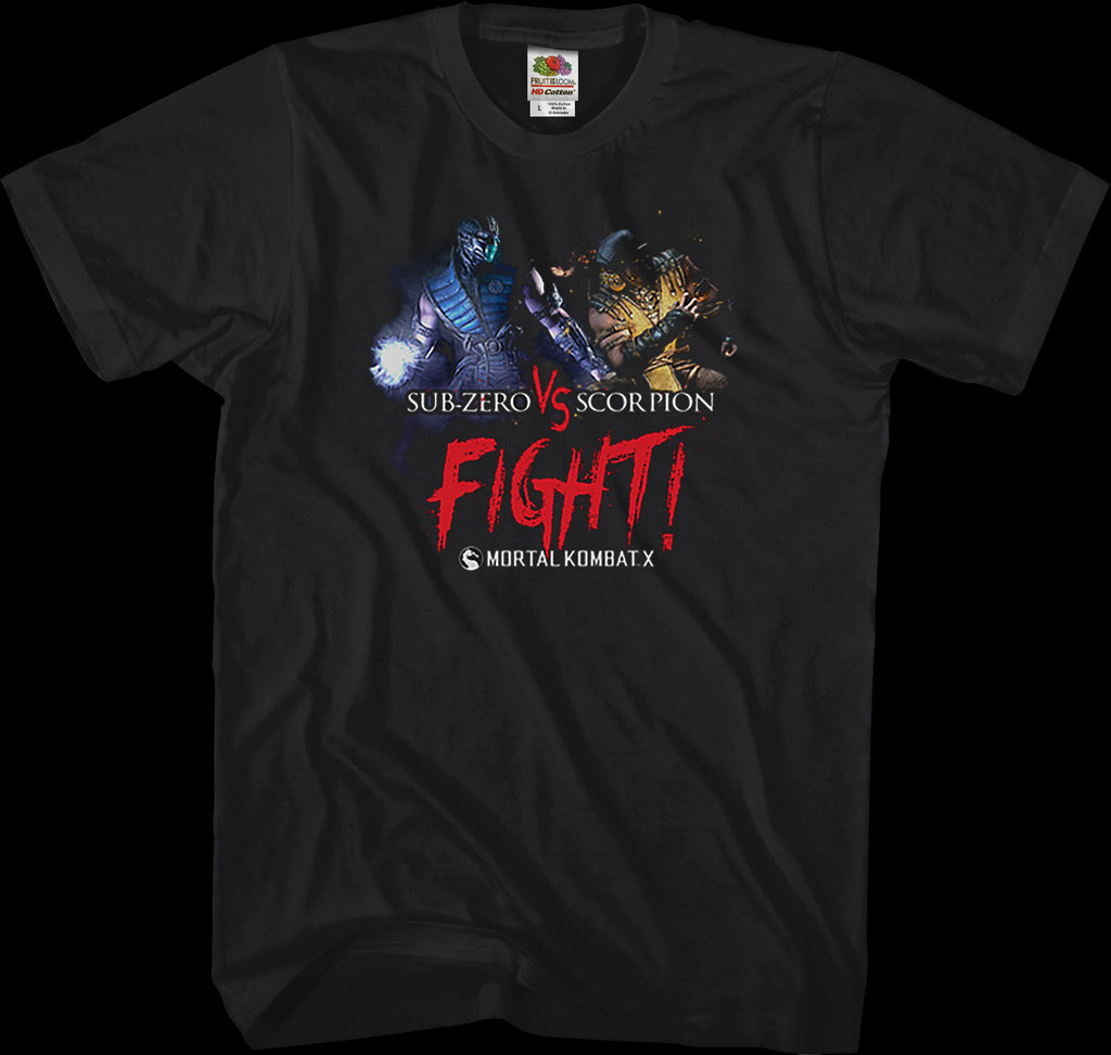 Sub-Zero vs Scorpion Mortal Kombat X T-Shirt