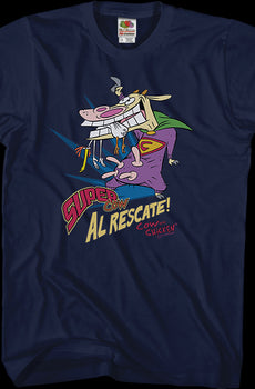 Super Cow Al Rescate Cow and Chicken T-Shirt