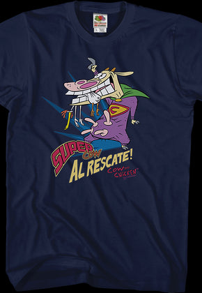 Super Cow Al Rescate Cow and Chicken T-Shirt