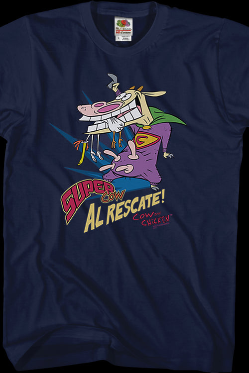 Super Cow Al Rescate Cow and Chicken T-Shirtmain product image