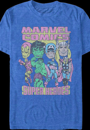 Super Hero Heads Marvel Comics T-Shirt