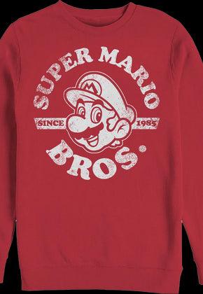Super Mario Bros. Distressed Since 1985 Nintendo Sweatshirt