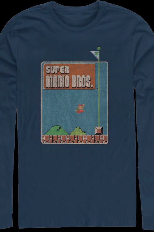 Super Mario Bros. Flagpole Nintendo Long Sleeve Shirtmain product image